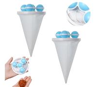 Lot de 3 Capteurs de Poils pour Machine à Laver, Ramasse-Poils Flottant et Réutilisable, Filtre à Peluches et Fourrure, Protège les Vêtements et la Machine (Bleu)