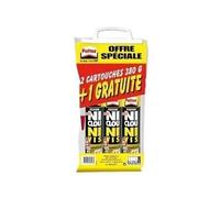 Lot de 3 cartouches de 380g de colle à mastic Pattex + 1 gratuite