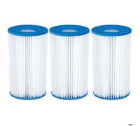 Lot de 3 cartouches filtres A/C Summer Waves pour piscine-Bleu
