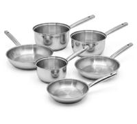 Lot de 3 casseroles 18/20/22 cm en inox et 3 poêles 20/24/28 cm Fackelmann Rhona