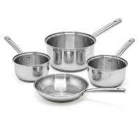 Lot de 3 casseroles 18/20/22 cm et 1 poêle 20 cm en inox Fackelmann Rhona