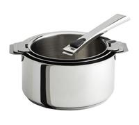 Lot de 3 casseroles Cristel Mutine + poignée amovible inox Casteline