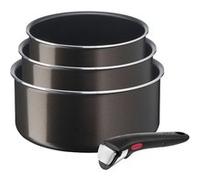 Lot de 3 casseroles et poignée amovible Tefal Ingenio Easy Plus 3 CA 16/18/20 cm Noir Noir G