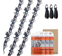 Lot de 3 Chaîne de tronçonneuse de 50cm 0.325"" 1,5 mm 76 maillons d'entraînement compatible avec Timberpro 62CC, Hyundai, Dynamac