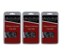 Lot de 3 chaînes 50 maillons - Compatible tronçonneuses STIHL MS 170, 171 et 180