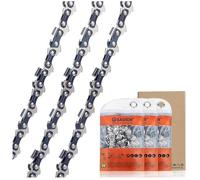 Lot de 3 chaînes de tronçonneuse 3/8""LP 33 Maillons d'Entraînement 1.3 mm 20cm Compatible pour Bosch, Ryobi,Parkside,Oregon