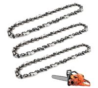 Lot de 3 chaînes de tronçonneuse 35 cm LP 1,3 mm 52TG compatibles avec | Chaîne de rechange, demi-burin, faible retour, compatible avec Oregon, Husqvarna, Ryobi, Bosch, Einhell et plus encore