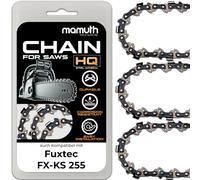 Lot de 3 chaînes de tronçonneuse 40 cm 1,5 mm 66 TG pour Fuxtec FX-KS 255