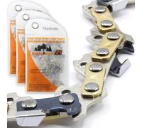 Lot de 3 chaînes de tronçonneuse à burin complet Longueur de coupe 45 cm 3/8 1,5 mm 68 TG Compatible avec Dolmar AEG Bosch Husqvarna