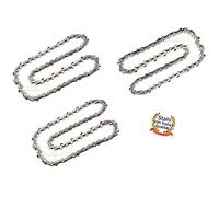 Lot de 3 chaînes de tronçonneuse de 30 cm, 1,3 mm, 3/8", 44 TG pour tronçonneuse Stihl Picco Micro 3 PM3, PS3, Super3, Comfort3