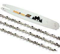 Lot de 3 chaînes de tronçonneuse + épée 40 cm burin complet 3/8 LP 55 TG 1,3 mm pour Stihl 021 023 023C