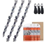 Lot de 3 Chaînes de Tronçonneuse Faible Rebond 3/8""LP 44 maillons 1,3 mm 30 cm Compatible pour Stihl MS180 MS180C MS201T MS230