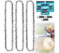 Lot de 3 Chaînes Tronçonneuse 35cm 52 Maillons Acier Trempé Coupe Précise Anti-rebond Jardinage Pro SOLUTION POUR DESINCRUSTATION