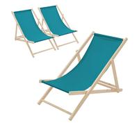 Lot de 3 chaises longue de jardin bain de soleil vert foncé bois de pin 120 kg