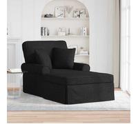 Lot de 3 chaises lounge avec jupe avec coussins - vidaXL - tissu - noir - 91 x 157 x 91 cm - oreillers inclus - respirant@844ynk23e