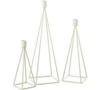 Lot de 3 Chandeliers Design Désiré 38cm Blanc