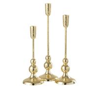 Lot de 3 Chandeliers Design Martelé Grane 38cm Or