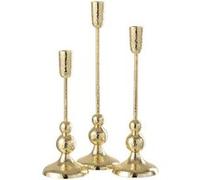 Lot de 3 Chandeliers Design Martelé "Grane" 38cm Or G