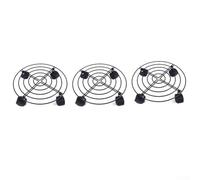 Lot de 3 chariots à plantes en métal avec roulettes pour faciliter le déplacement des plantes d'intérieur et d'extérieur, offrant une stabilité pour différents types et tailles de pots de fleurs