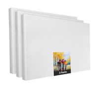 Lot de 3 châssis en polyester blanc de 20 x 50 cm, à peindre, prêt à l'emploi, convient pour les peintures acryliques ou textiles, fournitures de projet de bricolage pour les peintres et les artistes