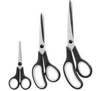 5five Lot de 3 ciseaux universels en acier inoxydable - Gris