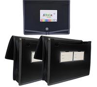 Lot de 3 classeurs extensibles en plastique de qualité supérieure, 8,3 cm, format lettre A4 pour l'organisation de la maison, de l'école et du bureau