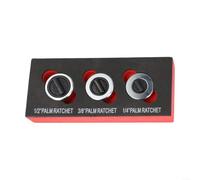 Lot de 3 clés à douille à cliquet 1/4", 3/8", 1/2" | Mode avant et arrière réversible, design compact de la paume, atteint les espaces restreints, idéal pour les zones confinées