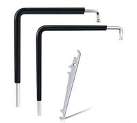 Lot de 3 clés de réglage chromées pour montage de roulement d'angle sur PVC aluminium et composite pour profilés de fenêtre
