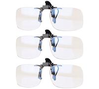 Infactory 3 clips sur-lunettes anti lumière bleue + UV 400