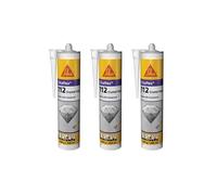 Lot de 3 colles mastic SIKA Sikaflex-112 Crystal clear - Transparent - 290ml