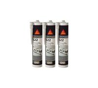 Lot de 3 Colles mastic SIKA Sikaflex 522 Caravan - Blanc - 300ml