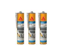 Lot de 3 colles mastic SIKA - Sikaflex Marine - Noir - 300ml