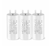 Lot de 3 Condensateurs 5,5 µF avec Mousses pour Moteur de Volet Roulant SOMFY 10 Nm - Compatibles avec Moteurs Tubulaires nécessitant des Cosses Faston 2,8 mm - MECO