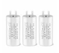 Lot de 3 Condensateurs Volet Roulant 3,3 µF 450V Cosses Faston 2,8 mm - Compatibles Moteur Somfy, Simu 10 Nm - Condensateurs Permanents MECO avec Mousses de Maintien