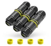 Lot de 3 Connecteur Electrique Etanche IP68, Connecteur Etanche, Connecteur de Boîte de Jonction 2 Fils, Raccord Electrique Etanche pour Jardin - Dérivation de Câble 6-11mm