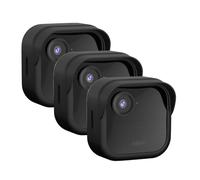 Lot de 3 Coques en Silicone pour Blink Outdoor 4 (4e génération) - Coque de Protection résistante aux intempéries avec Bord Chapeau pour caméra de sécurité Intelligente Blink Outdoor 4 (Noir, Lot de
