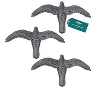 Lot de 3 corbeau en vol Sillar - Répulsif oiseaux pour jardin balcon terrasse anti pigeons oiseaux et étourneaux