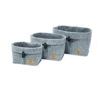 Lot de 3 Corbeilles feutre Feli - Gris