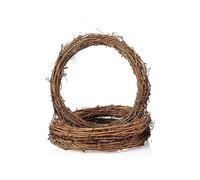 Lot de 3 couronnes en anneau de rotin naturel de 24 cm - Couronne de branche de vigne - Couronne de rotin - Guirlande de décoration pour bricolage DIY, festivals, décorations, artisanat de couronnes