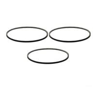 Lot de 3 courroies d'entraînement 5M690 en polyuréthane pour outils de travail du bois - Kit de transmission réglable - Noir