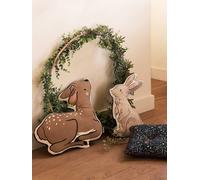 Lot de 3 coussins animaux BROCÉLIANDE bleu imprimé TU