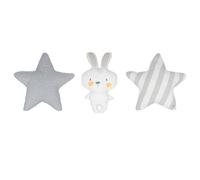 Lot de 3 coussins enfant LAPIN gris