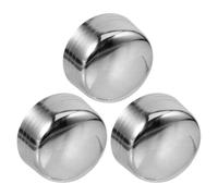 Lot de 3 couvercles de shaker 550 ml en acier inoxydable argent | Étanche pour usage professionnel, facile à nettoyer, pour bars et cocktails, design moderne et polyvalent