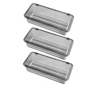 Lot de 3 couverts en plastique gris extensibles antibactériens pour sils Sto et Functal Kitchen Der Solut
