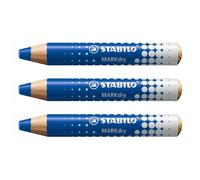 Lot de 3 Crayons marqueur MARKdry - bleu