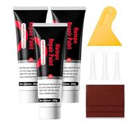 Lot de 3 crèmes de réparation murales blanches (3 x 250 g) - Kit de mastic prêt à l'emploi avec spatule et 3 papiers abrasifs | Fermer les trous de perçage et remplir les fissures | Séchage rapide et