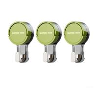 Lot de 3 crochets à ventouse sans perçage, crochets muraux à forte aspiration sous vide pour salle de bain, porte-ustensiles de cuisine, crochet en luffa lisse, crochet de porte arrière, blanc, vert