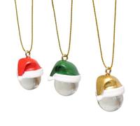 Lot de 3 décorations en résine avec bonnet de Père Noël | Décoration de chapeau de Père Noël pour mur, fenêtre, rampe, cheminée, étagère, cheminée, salon