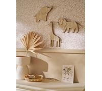 Lot de 3 décorations murales Animaux de la jungle beige TU
