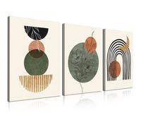 Lot de 3 décorations murales Impression sur toile 30x40cm Décoration murale minimaliste géométrique abstraite moderne